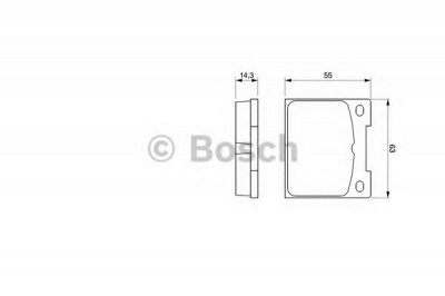 BOSCH 0986460881 -  Комплект тормозных колодок, дисковый тормоз