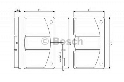BOSCH 0986460932 -  Комплект тормозных колодок, дисковый тормоз