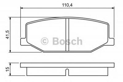 BOSCH 0986460935 -  Комплект тормозных колодок, дисковый тормоз