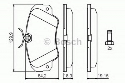 BOSCH 0986460939 -  Комплект тормозных колодок, дисковый тормоз