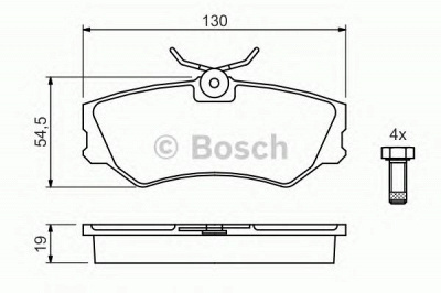 BOSCH 0986460941 -  Комплект тормозных колодок, дисковый тормоз