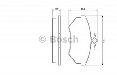BOSCH 0986460944 -  Комплект тормозных колодок, дисковый тормоз