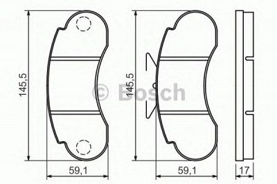 BOSCH 0986460947 -  Комплект тормозных колодок, дисковый тормоз