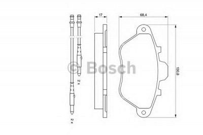 BOSCH 0986460950 -  Комплект тормозных колодок, дисковый тормоз