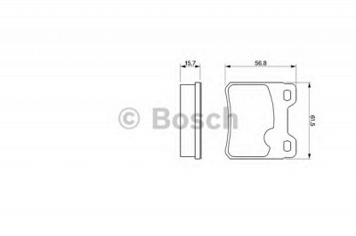 BOSCH 0986460955 -  Комплект тормозных колодок, дисковый тормоз