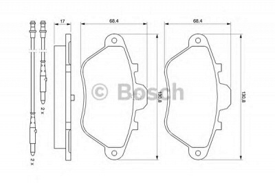 BOSCH 0986460956 -  Комплект тормозных колодок, дисковый тормоз