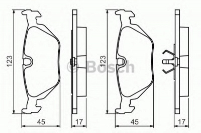 BOSCH 0986460964 -  Комплект тормозных колодок, дисковый тормоз