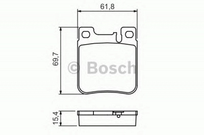 BOSCH 0986460965 -  Комплект тормозных колодок, дисковый тормоз