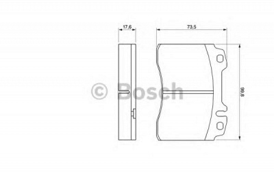 BOSCH 0986460966 -  Комплект тормозных колодок, дисковый тормоз