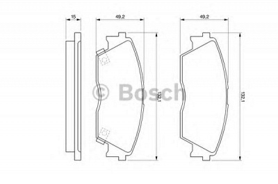 BOSCH 0986460972 -  Комплект тормозных колодок, дисковый тормоз