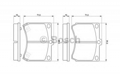 BOSCH 0986460974 -  Комплект тормозных колодок, дисковый тормоз