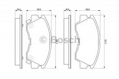 BOSCH 0986460978 -  Комплект тормозных колодок, дисковый тормоз