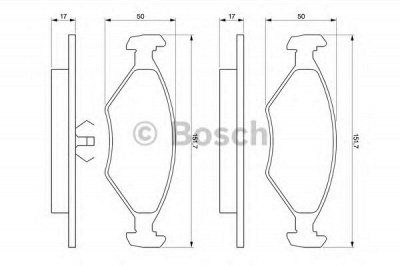 BOSCH 0986460986 -  Комплект тормозных колодок, дисковый тормоз