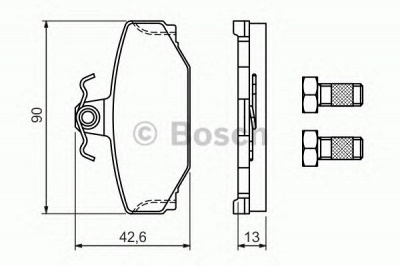 BOSCH 0986460995 -  Комплект тормозных колодок, дисковый тормоз