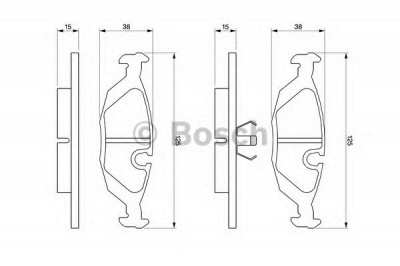 BOSCH 0986460996 -  Комплект тормозных колодок, дисковый тормоз
