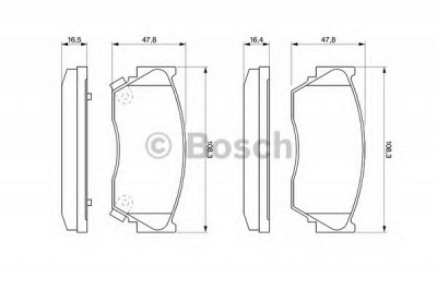 BOSCH 0986460997 -  Комплект тормозных колодок, дисковый тормоз