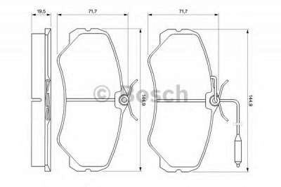 BOSCH 0986460998 -  Комплект тормозных колодок, дисковый тормоз