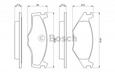BOSCH 0986461106 -  Комплект тормозных колодок, дисковый тормоз