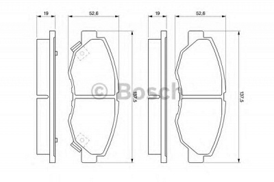 BOSCH 0986461124 -  Комплект тормозных колодок, дисковый тормоз