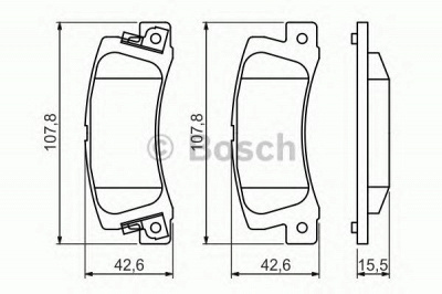 BOSCH 0986461136 -  Комплект тормозных колодок, дисковый тормоз