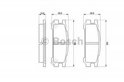 BOSCH 0986461143 -  Комплект тормозных колодок, дисковый тормоз