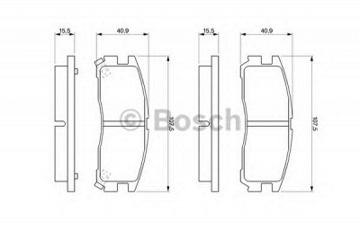 BOSCH 0986461145 -  Комплект тормозных колодок, дисковый тормоз