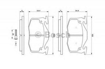 BOSCH 0986461149 -  Комплект тормозных колодок, дисковый тормоз