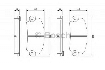 BOSCH 0986461396 -  Комплект тормозных колодок, дисковый тормоз