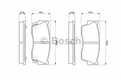 BOSCH 0986461750 -  Комплект тормозных колодок, дисковый тормоз