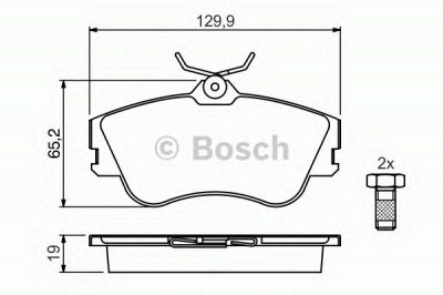 BOSCH 0986461753 -  Комплект тормозных колодок, дисковый тормоз