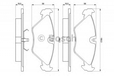 BOSCH 0986461766 -  Комплект тормозных колодок, дисковый тормоз