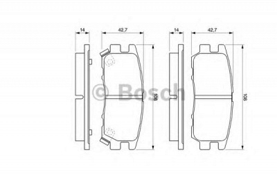 BOSCH 0986461768 -  Комплект тормозных колодок, дисковый тормоз