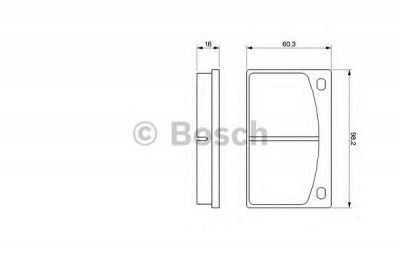 BOSCH 0986462001 -  Комплект тормозных колодок, дисковый тормоз