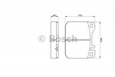 BOSCH 0986462803 -  Комплект тормозных колодок, дисковый тормоз
