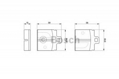 BOSCH 0986462811 -  Комплект тормозных колодок, дисковый тормоз