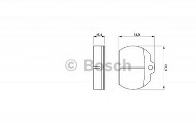 BOSCH 0986462861 -  Комплект тормозных колодок, дисковый тормоз