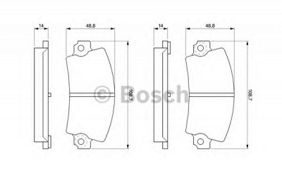 BOSCH 0986463490 -  Комплект тормозных колодок, дисковый тормоз