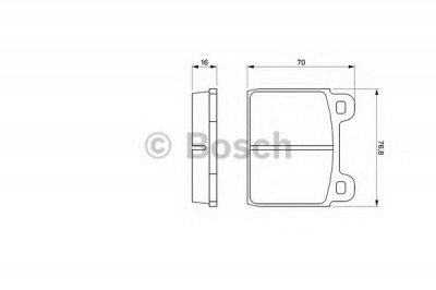 BOSCH 0986464681 -  Комплект тормозных колодок, дисковый тормоз