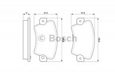 BOSCH 0986464881 -  Комплект тормозных колодок, дисковый тормоз