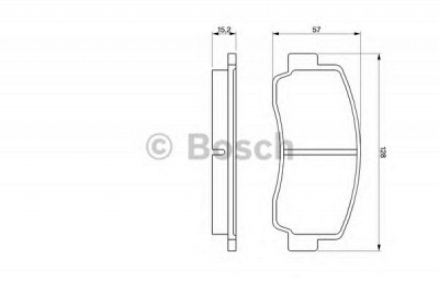 BOSCH 0986465111 -  Комплект тормозных колодок, дисковый тормоз