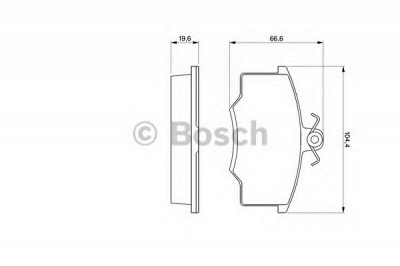 BOSCH 0986465744 -  Комплект тормозных колодок, дисковый тормоз
