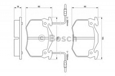 BOSCH 0986466311 -  Комплект тормозных колодок, дисковый тормоз