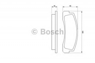 BOSCH 0986466601 -  Комплект тормозных колодок, дисковый тормоз