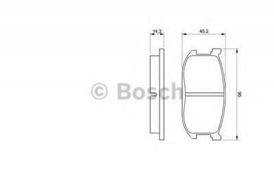 BOSCH 0986467602 -  Комплект тормозных колодок, дисковый тормоз
