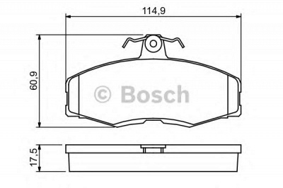 BOSCH 0986468613 -  Комплект тормозных колодок, дисковый тормоз