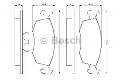 BOSCH 0986469070 -  Комплект тормозных колодок, дисковый тормоз