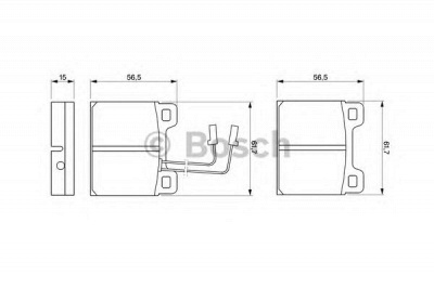 BOSCH 0986469111 -  Комплект тормозных колодок, дисковый тормоз