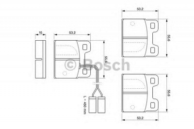 BOSCH 0986469120 -  Комплект тормозных колодок, дисковый тормоз