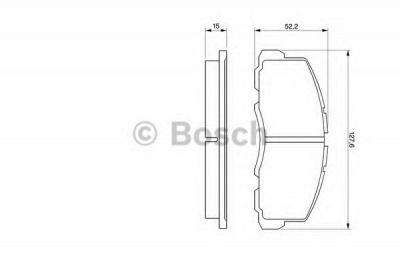BOSCH 0986469550 -  Комплект тормозных колодок, дисковый тормоз