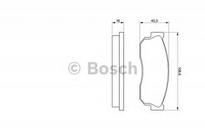 BOSCH 0986469580 -  Комплект тормозных колодок, дисковый тормоз